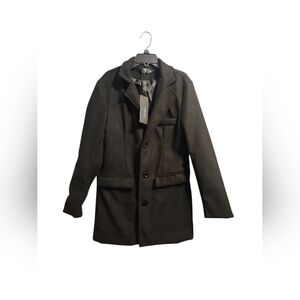 Womens RVHSWDS Black Lined Pea coat Size Medium NWT